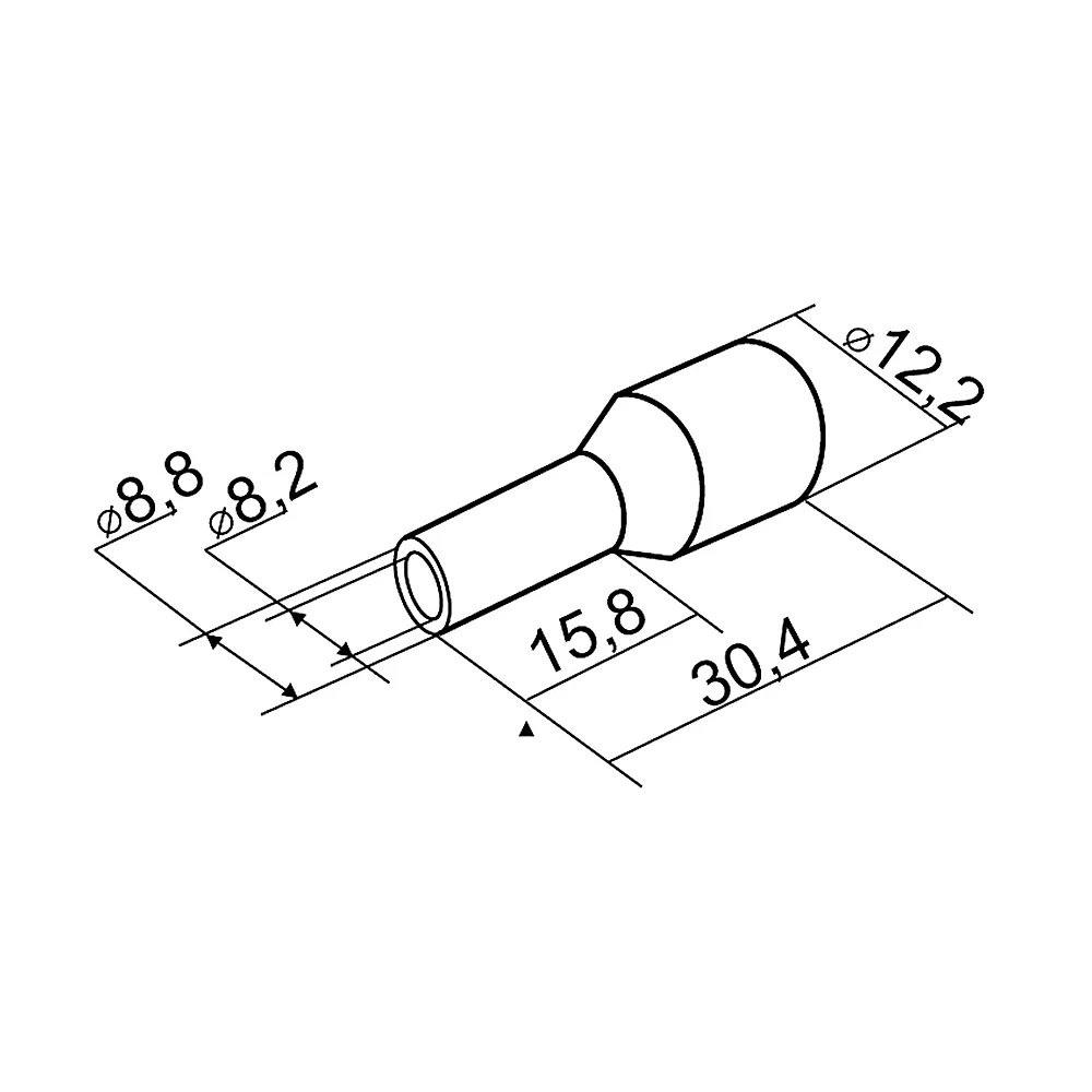 Наконечник трубчастий АсКо НТ 35,0-16 синій A0060010164