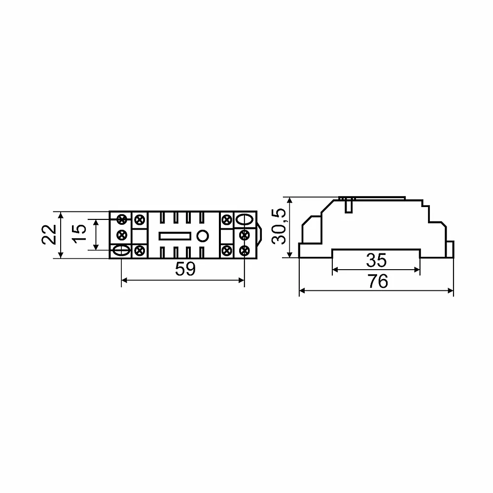 Колодка для реле АсКо PTF08A-E LY2 A0090060001
