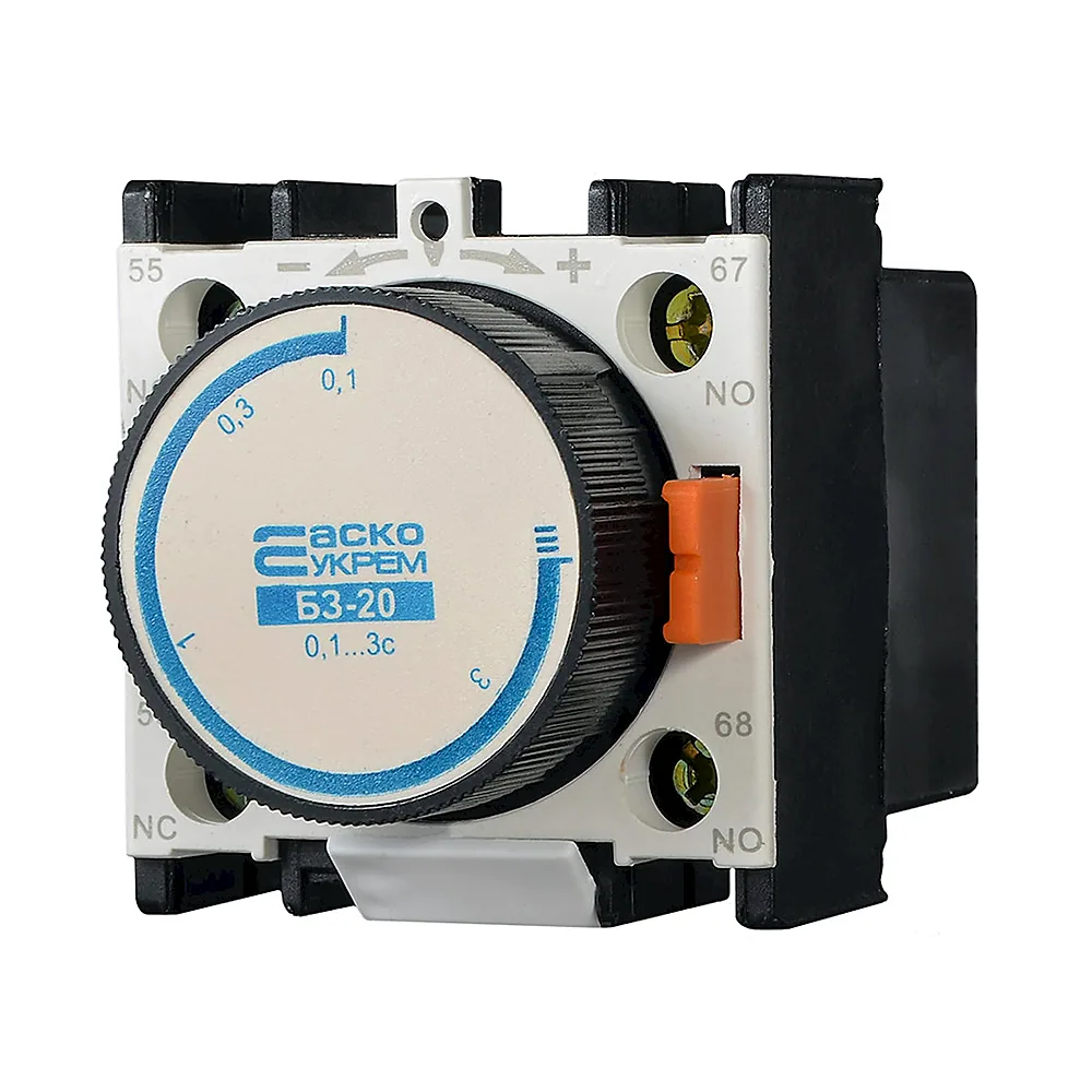 Блок затримки БЗ-20 (LA2-DТ0) (0,1-3,0с Ввімкнено), АсКо