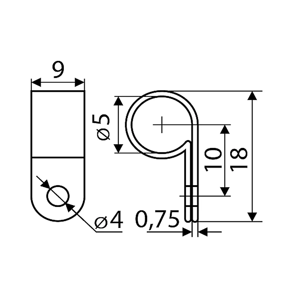 Скоба кабельна АсКо 3/16R A0150140002