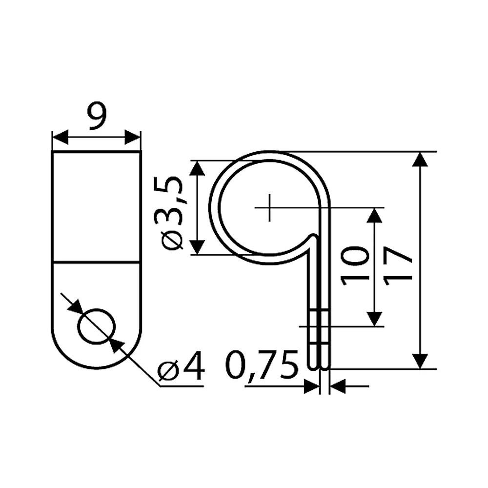 Скоба кабельна АсКо 1/8R A0150140001