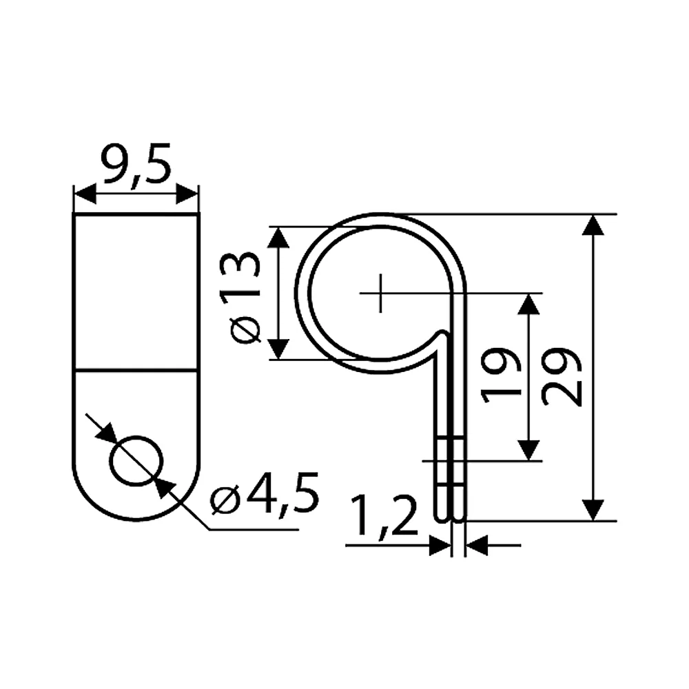 Скоба кабельна АсКо 5/8R A0150140007