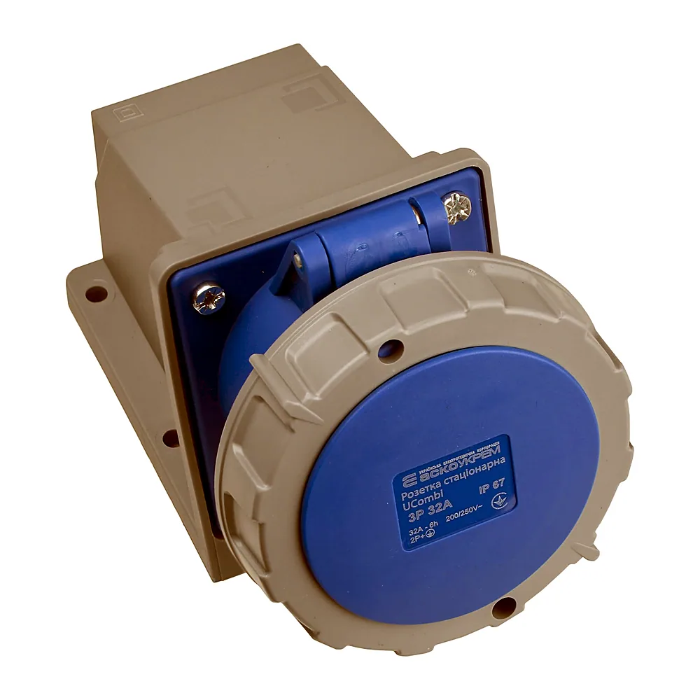 Розетка стаціонарна АсКо UCombi 3P 32A IP67 A0080010144