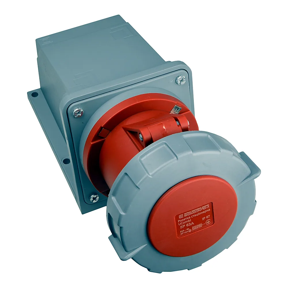 Розетка стаціонарна АсКо UCombi 5P 63A IP67 A0080010156