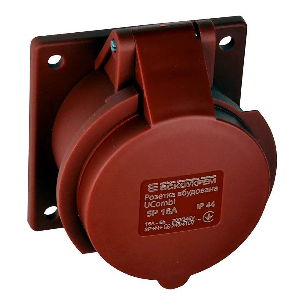 Розетка вбудована АсКо UCombi 5P 16A IP44 A0080010162