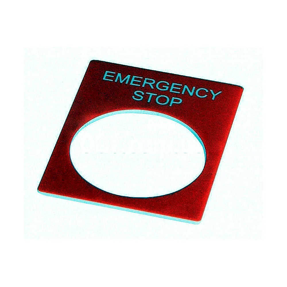Табличка маркувальна АсКо EMERGENCY STOP червона прямокутна A0140010069