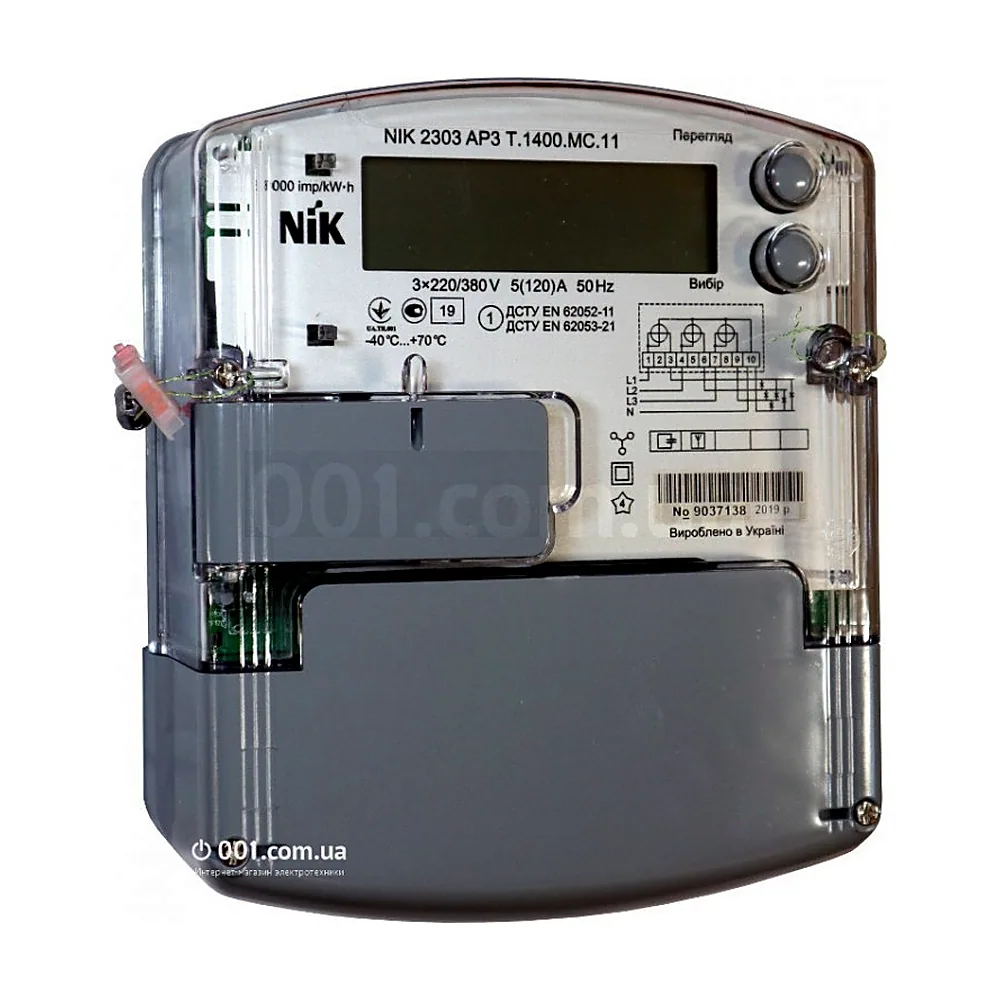 Лічильник електроенергії NiK NIK2303 AP3T.1400.MC.11 5(120)А 3ф багатотарифний 00005526