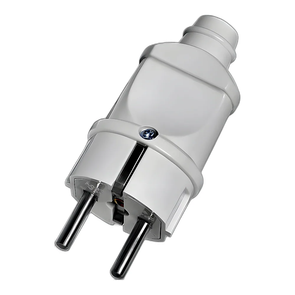 Вилка DeLux CT16 однофазна із заземленням 16А 250V 3500W біла 90015492