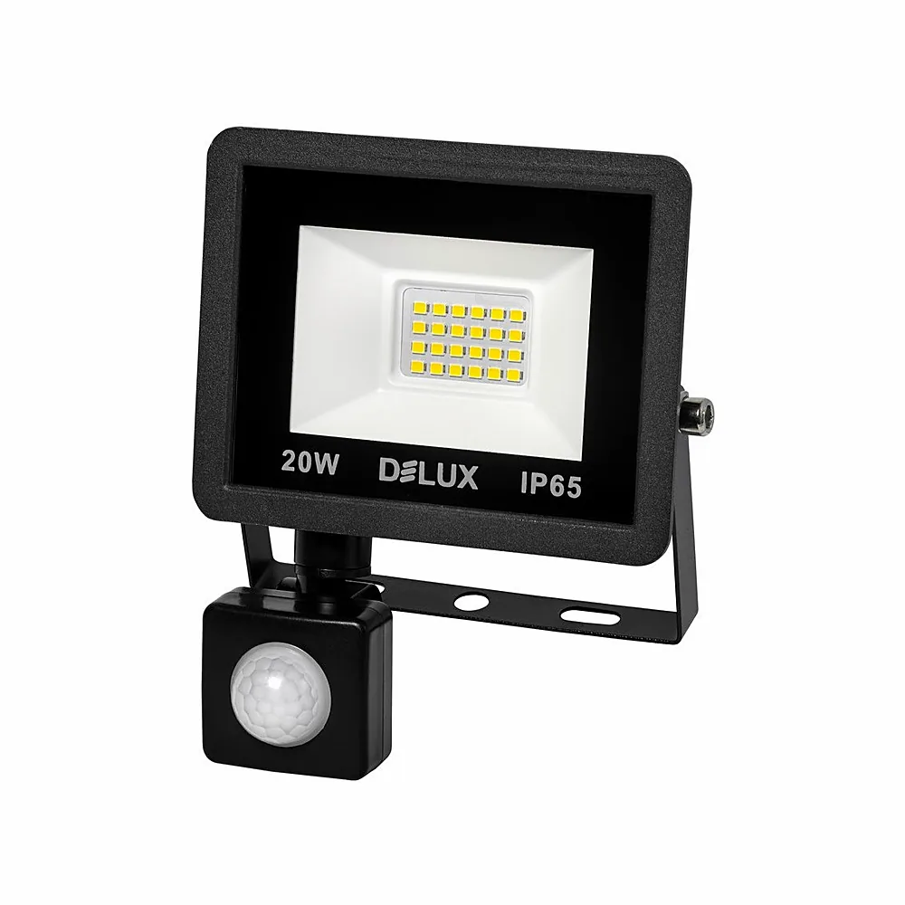 Прожектор світлодіодний DeLux FMI 11 S LED 20Вт 6500K IP65 з датчиком руху чорний 90021207