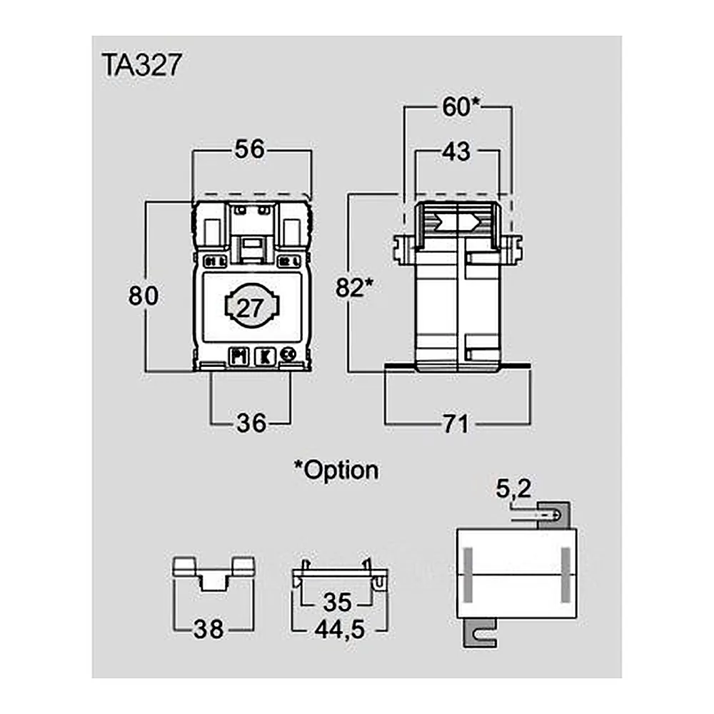 Трансформатор струму IME TA327 32,5x10,5 150/5А 0,5 3ВА TA32750C150