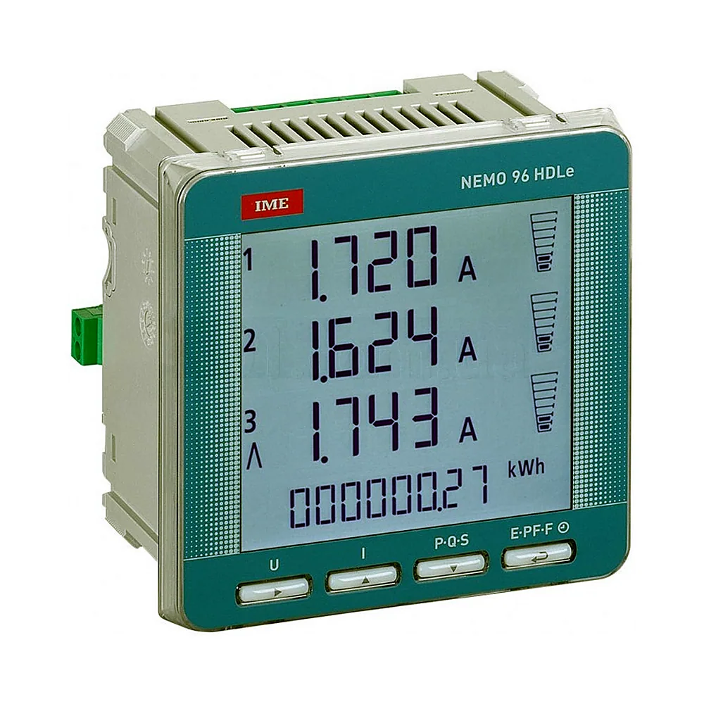 Аналізатор мережі IME Nemo 96 HDLE+RS485 1/5A 80-265Vca/110-300Vcc IMP+RS485 MF96421