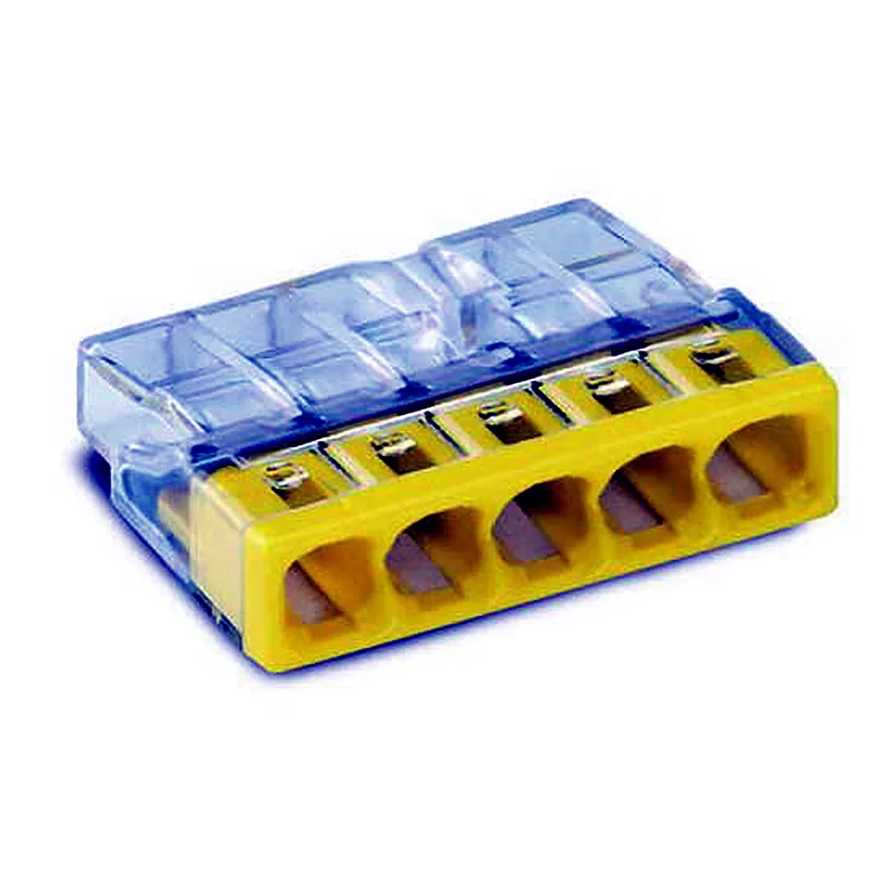 Клема WAGO COMPACT 5x2,5 прозора жовта 2273-205