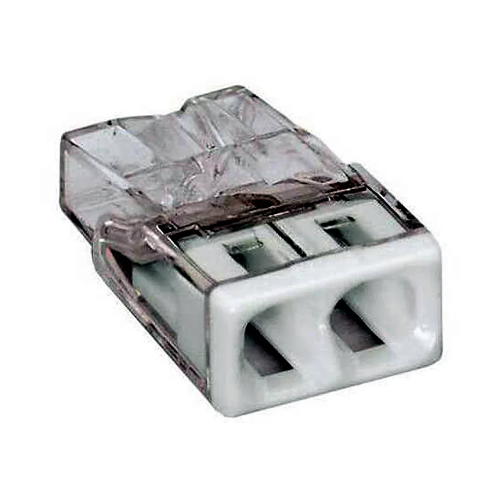 Клема WAGO COMPACT 2x2,5 прозора біла з пастою 2273-242