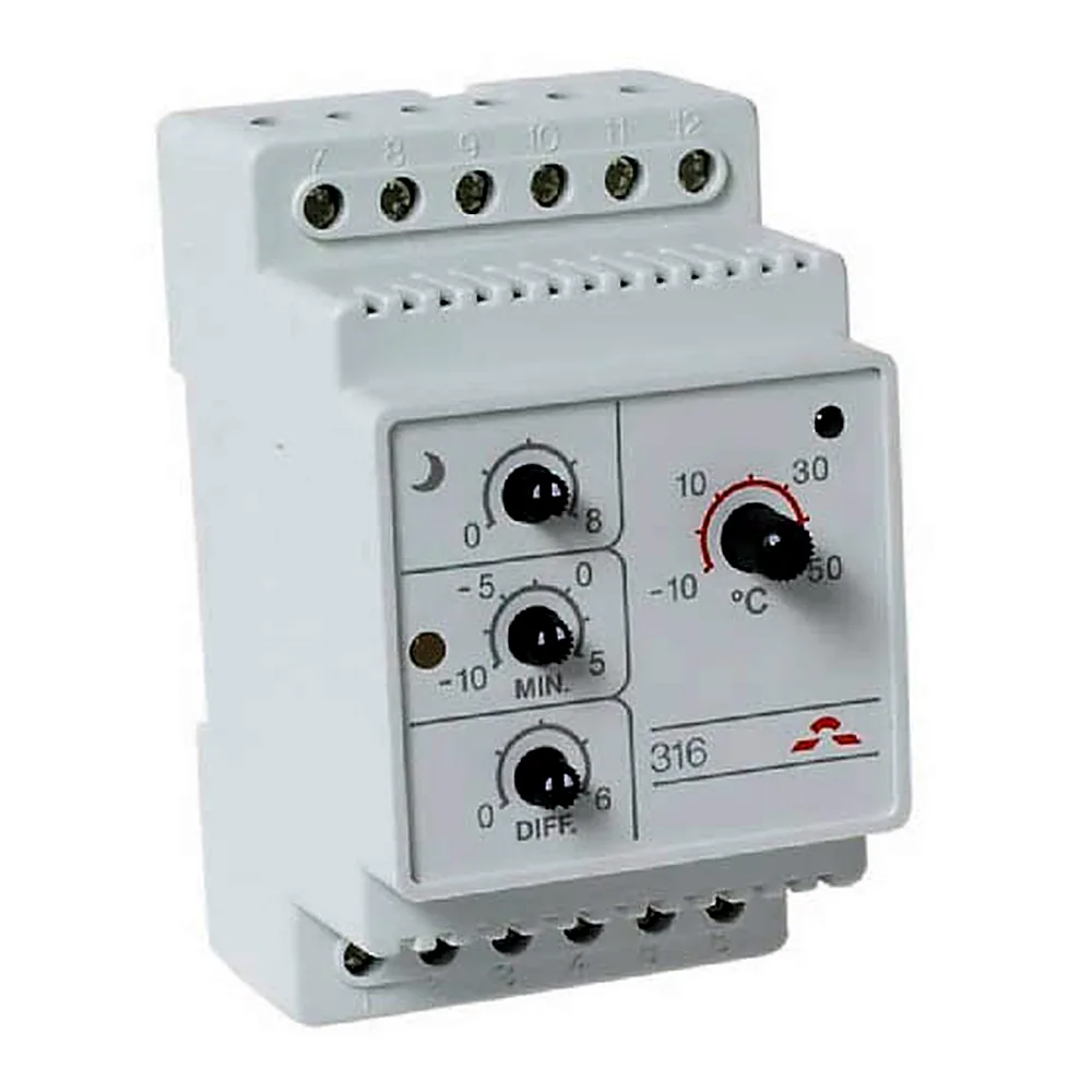 Терморегулятор DEVI Devireg 316 програмований DIN 16A 230V 140F1075