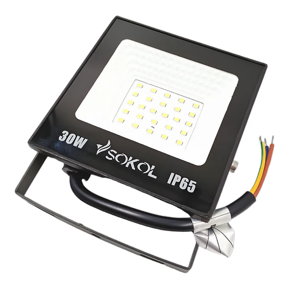 Світлодіодний прожектор LED-SLT-30W 220 В 2250 лм 6500 K чорний SOKOL 99313