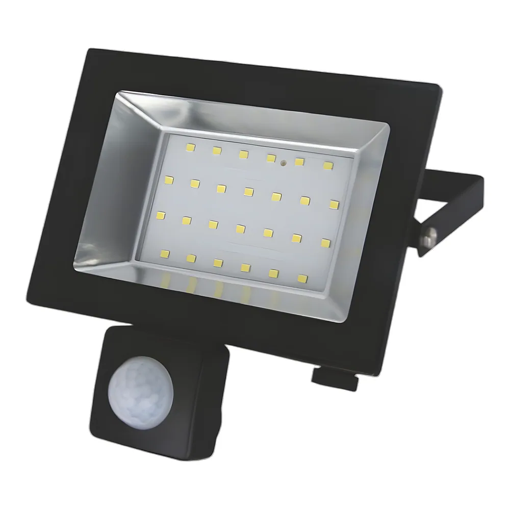 Світлодіодний прожектор LED-SLT-30W 220 В 2250 лм 6500 K з датчиком руху чорний SOKOL 113668