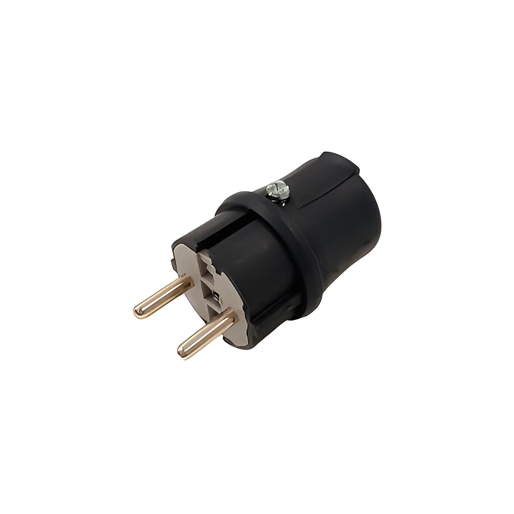 Вилка BEM 11-102 1х16 А без заземлення каучук IP44 SOKOL 144640