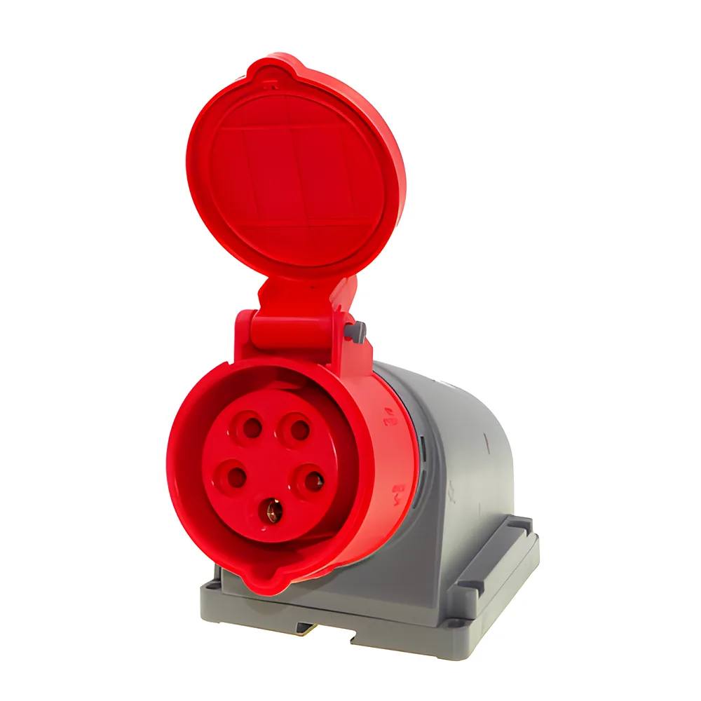 Нульова шина BC1-1505-2535 380 В 3P+E+N 16 А Розетка настінна 90° поліамід IP44 SOKOL 98286