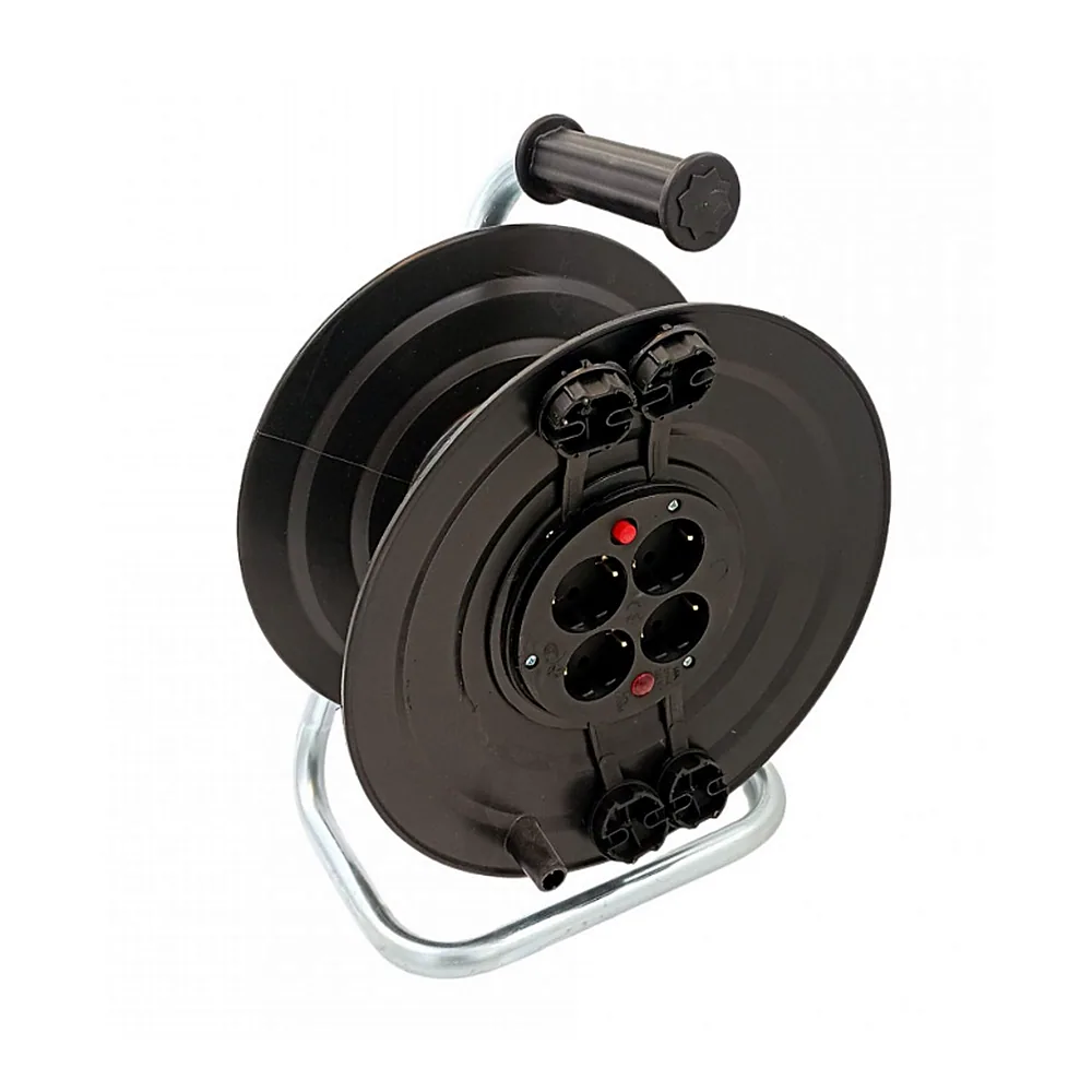Котушка переносна 220 ТМ BM9-3104-0000 50 м ПВС 3x1,5 4 розетки з запобіжником 1x16A IP44 164759