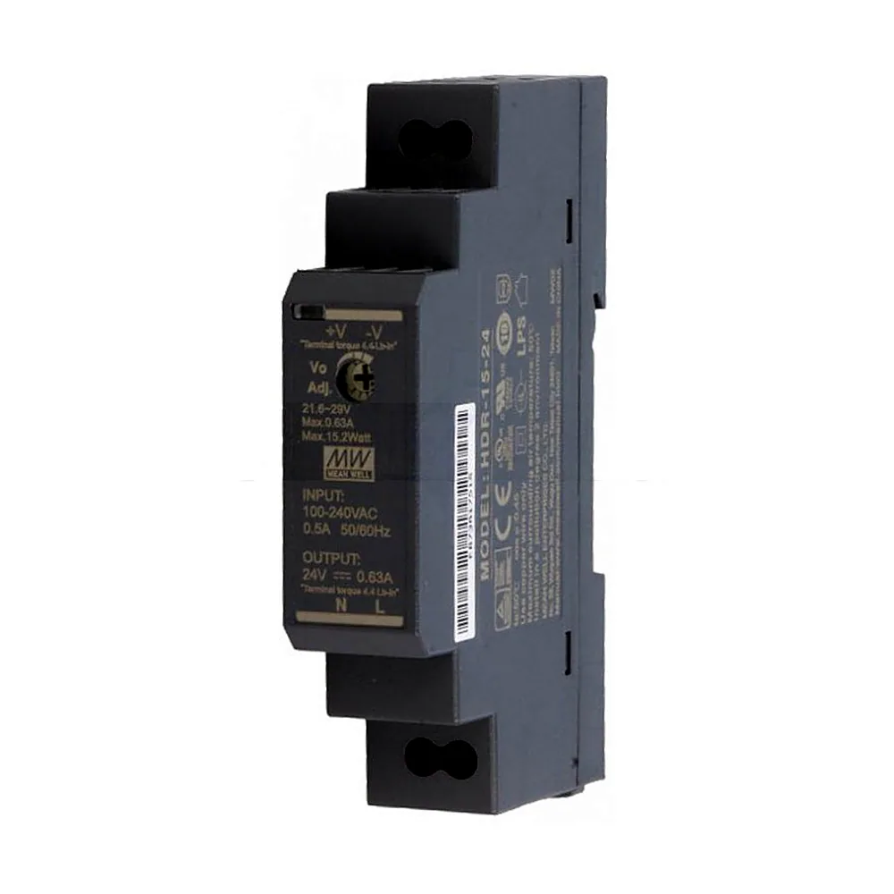 Блок живлення Mean Well HDR-15-24 на DIN-рейку 24V 0.63A 15.2W HDR-15-24