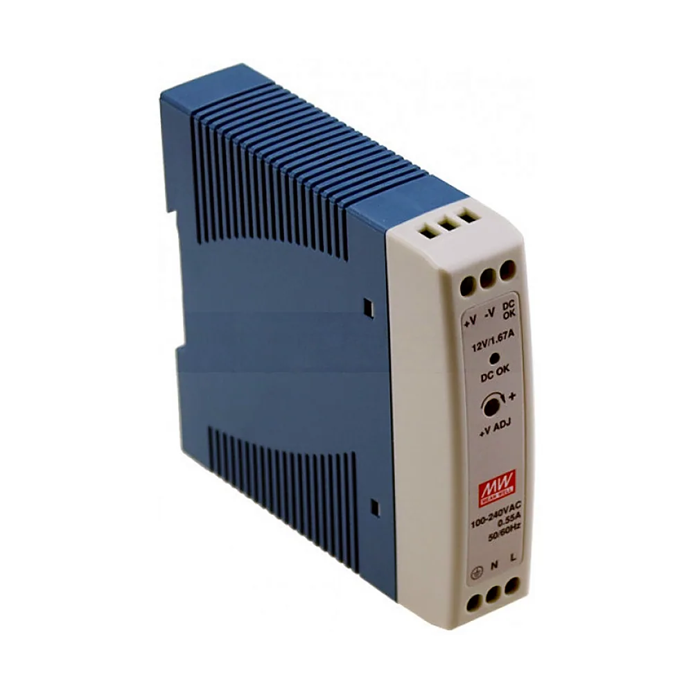 Блок живлення Mean Well MDR-20-12 12V 1.67A 20W MDR-20-12