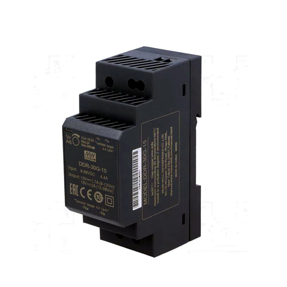Блок живлення Mean Well DDR-30G-15 на DIN-рейку 15V 2A 30W