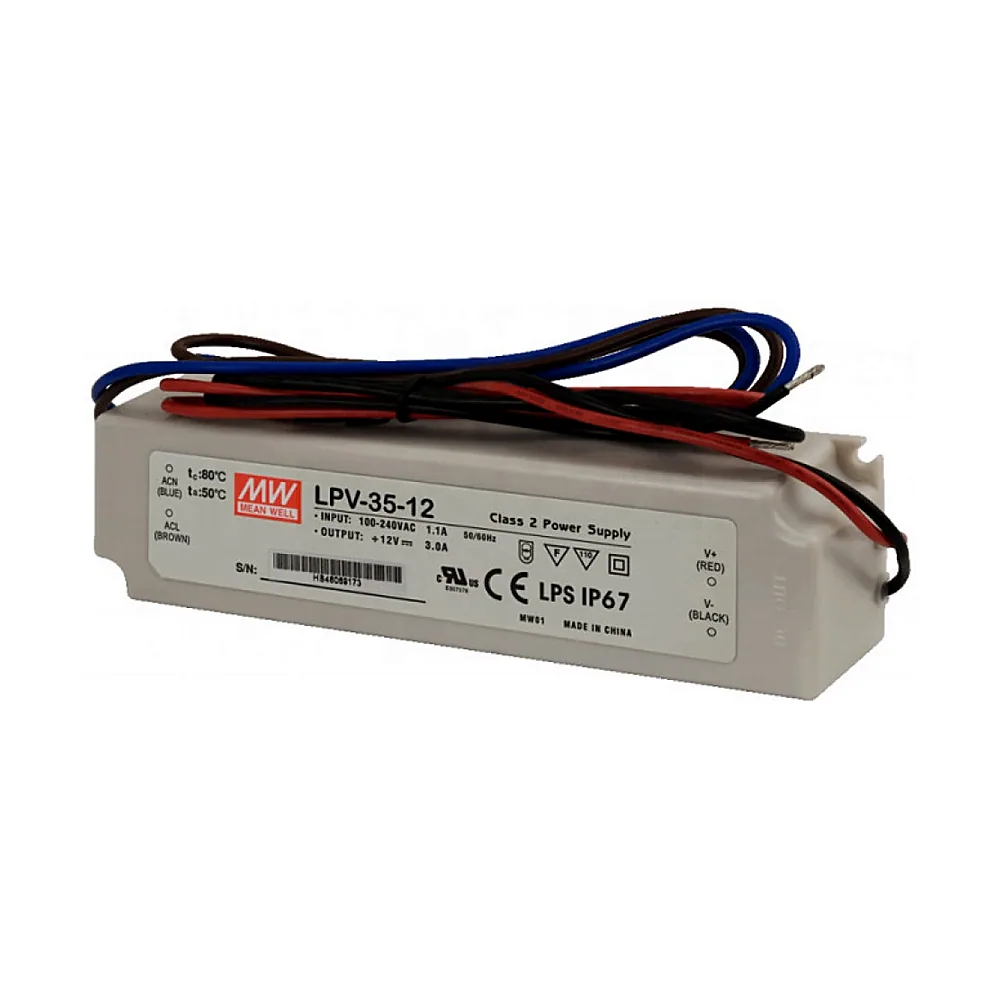 Блок живлення Mean Well LPV-35-12 36W 12V 3A IP67 LPV-35-12