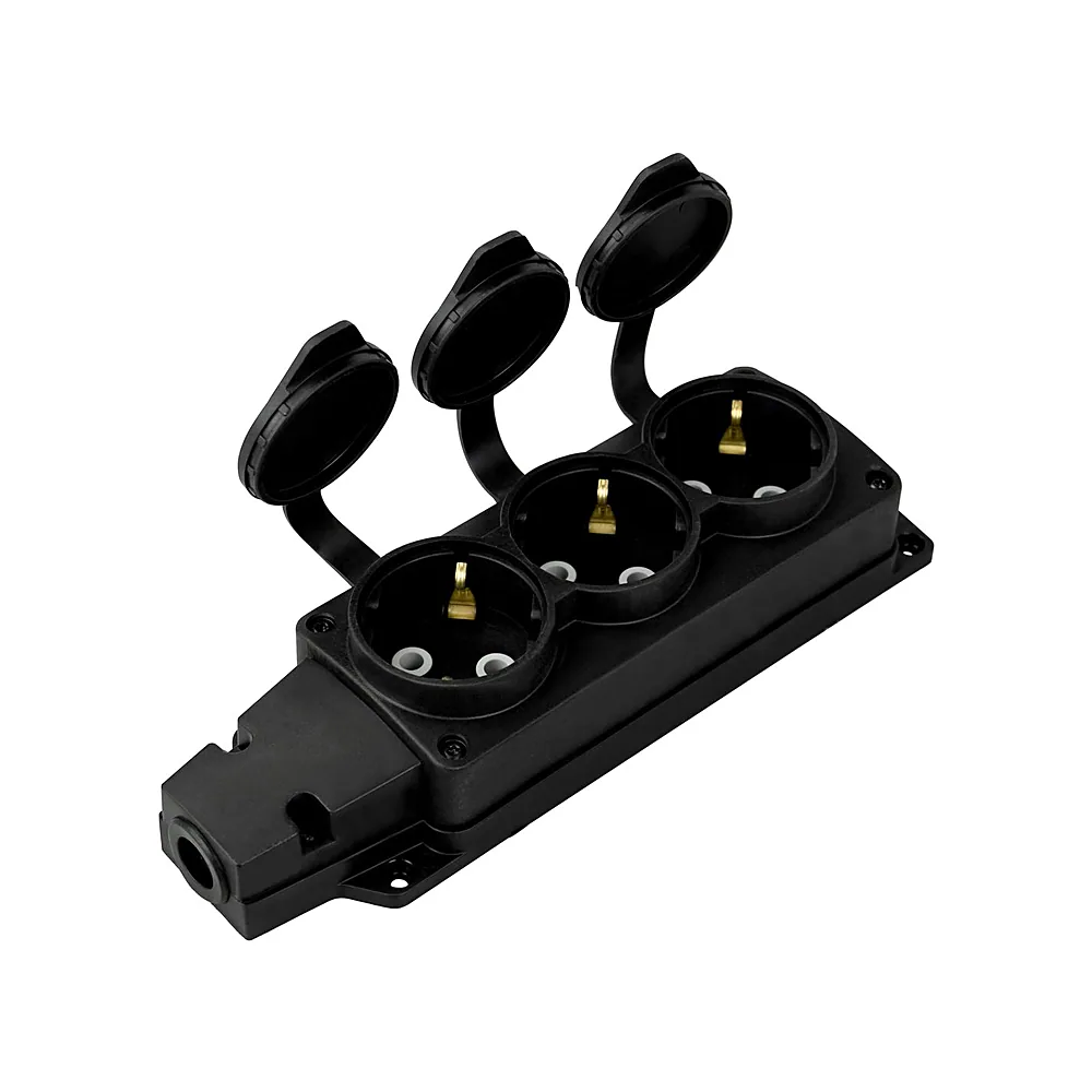Колодка Horoz каучукова 3 гнізда 16A 250V 220-000-301