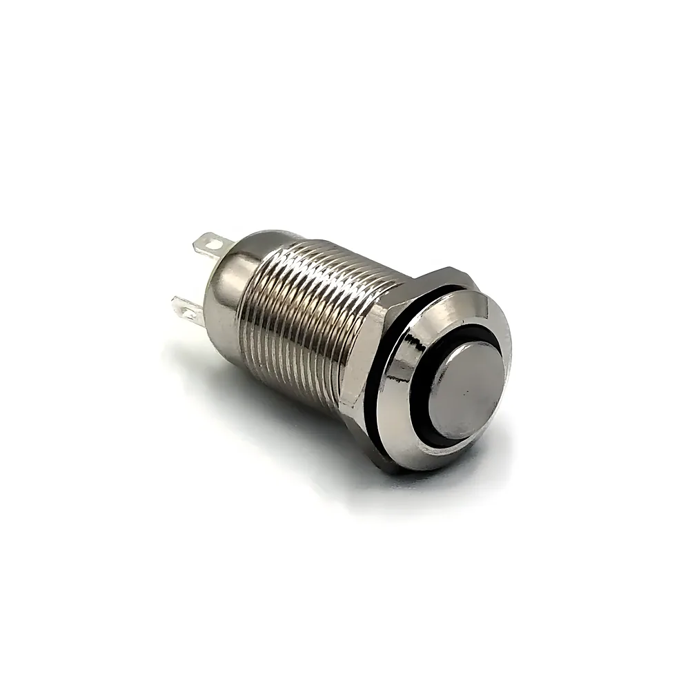 Кнопка металева KHM-12-HJ-E-Z 9-24 В 1NO висока з фіксацією блакитна TAK.EL 511008с