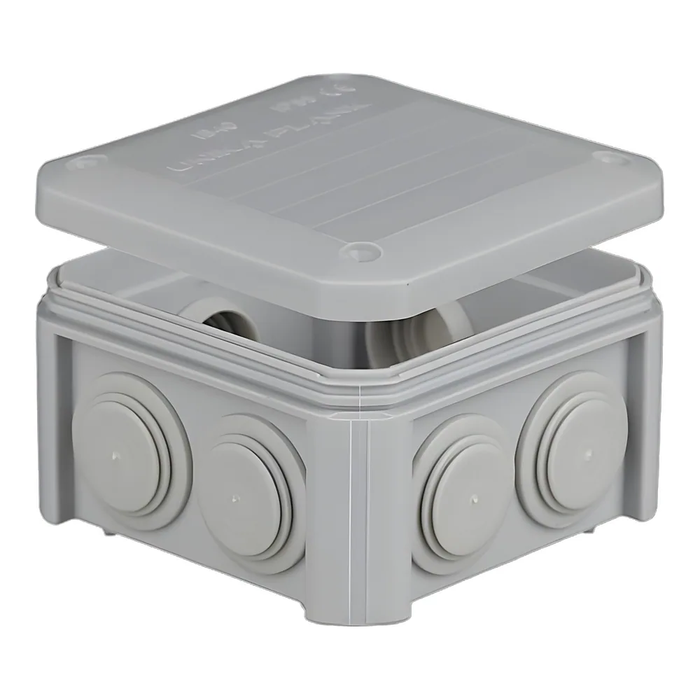 Розподільча коробка UNIKA IB401 90х90х52 мм IP55 з сальниковими вводами PLANK PLK4010850