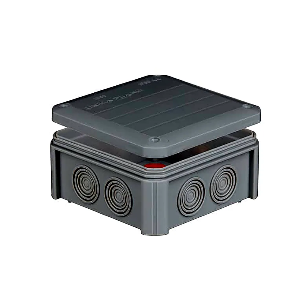 Коробка розподільча PLANK UNIKA IB602 114x114x57 мм IP54 з кабельними вводами PLK6020850