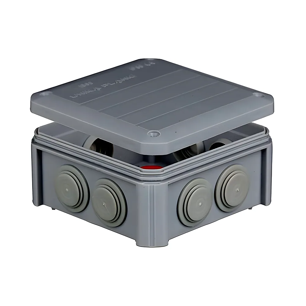 Розподільча коробка UNIKA IB601 114х114х57 мм IP55 з сальниковими вводами PLANK PLK6010850