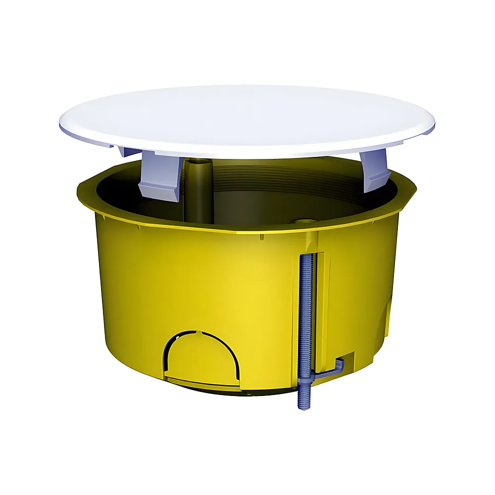 Розподільча коробка MB102 80х45 мм самозатухаюча з кришкою поліпропілен PLANK PLK6002400