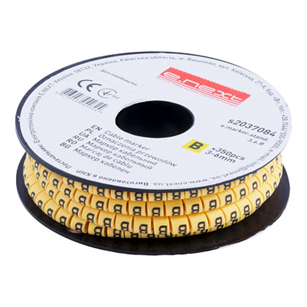 Кабельний маркер E.NEXT e.marker.stand.3.6.B 3-6 мм² B s2037084