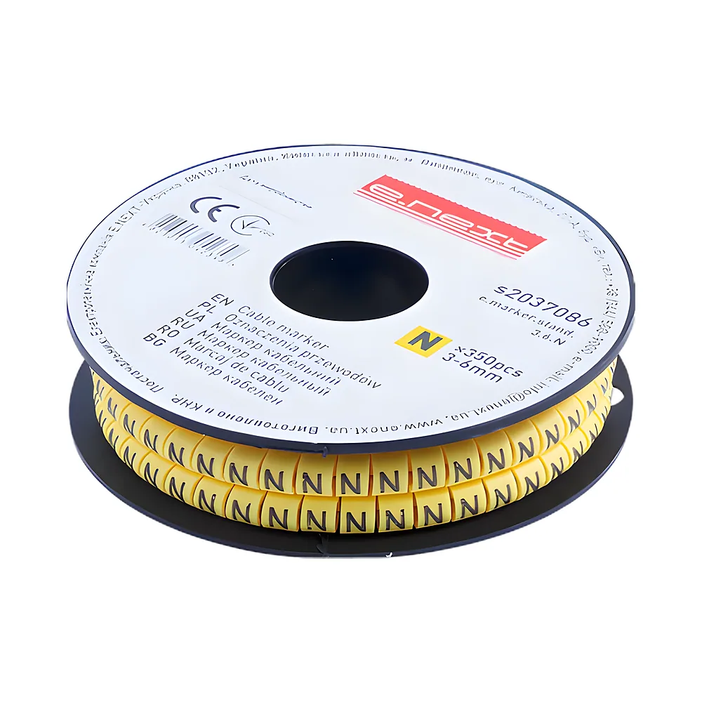 Маркер кабельний e.marker.stand.3.6.N 3-6 мм² N (350 шт) E.NEXT s2037086