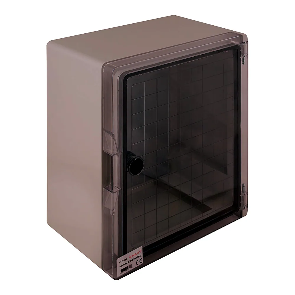 Корпус удароміцний E.NEXT e.plbox.300.350.165.tr 300x350x165 мм IP65 з прозорими дверцятами CP5031