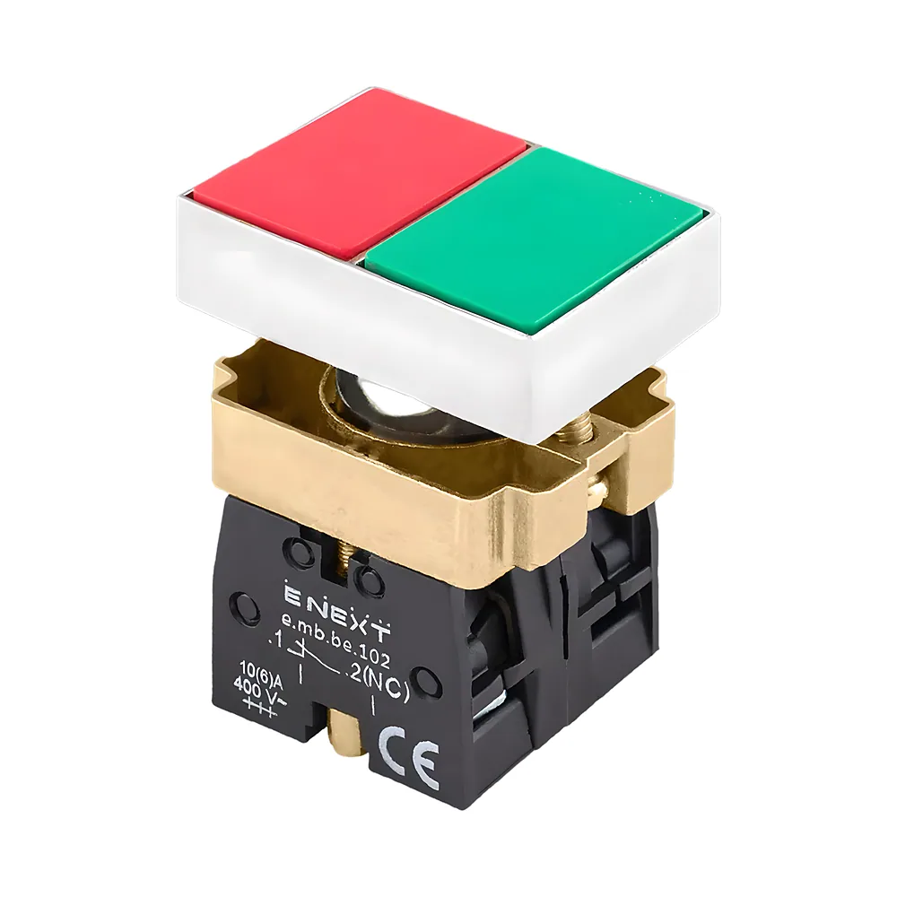 Кнопка керування e.mb.bl8325 здвоєна зелена/червона 1NO+1NC E.NEXT p0810120