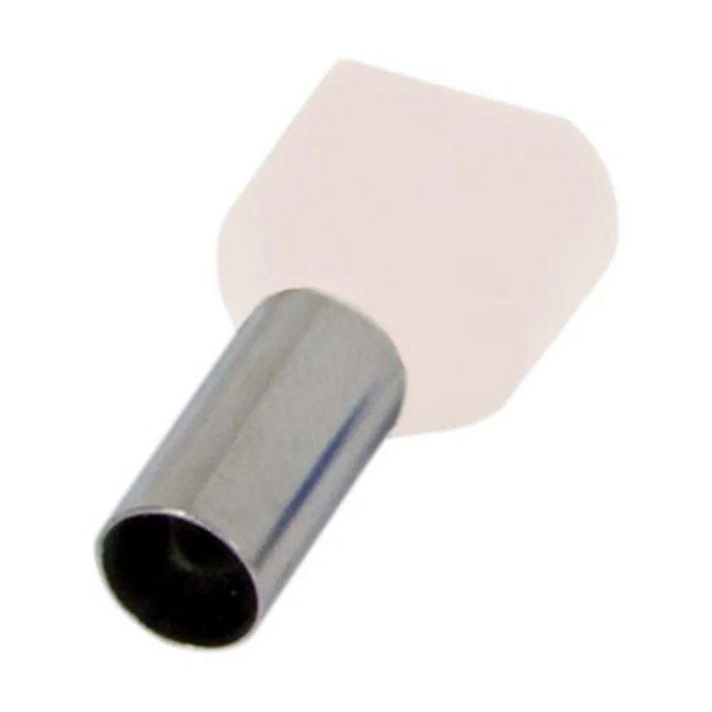 Ізольований наконечник E.NEXT e.terminal.stand.te.2.1.white TE1008 white 2x1 кв.мм білий s4037003