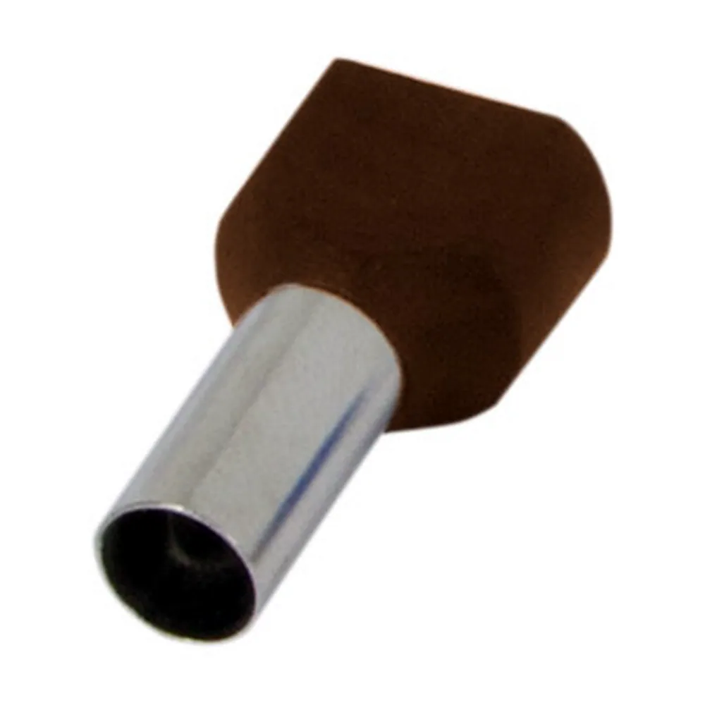 Ізольований наконечник E.NEXT e.terminal.stand.te.2.10.brown TE10-14 brown 2x10 кв.мм коричневий s4037011