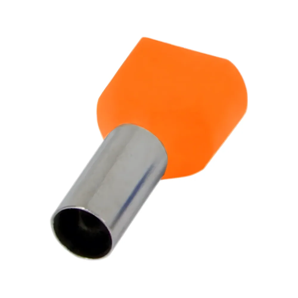 Трубчастий наконечник ізольований e.terminal.stand.te.2.4.orange TE4012 2х4 мм² помаранчевий (100 шт) E.NEXT s4037009