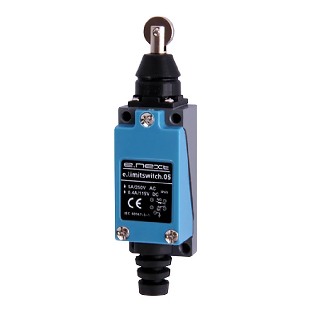 Кінцевий вимикач E.NEXT e.limitswitch.05 штовхач з горизонтальним роликом s0070009