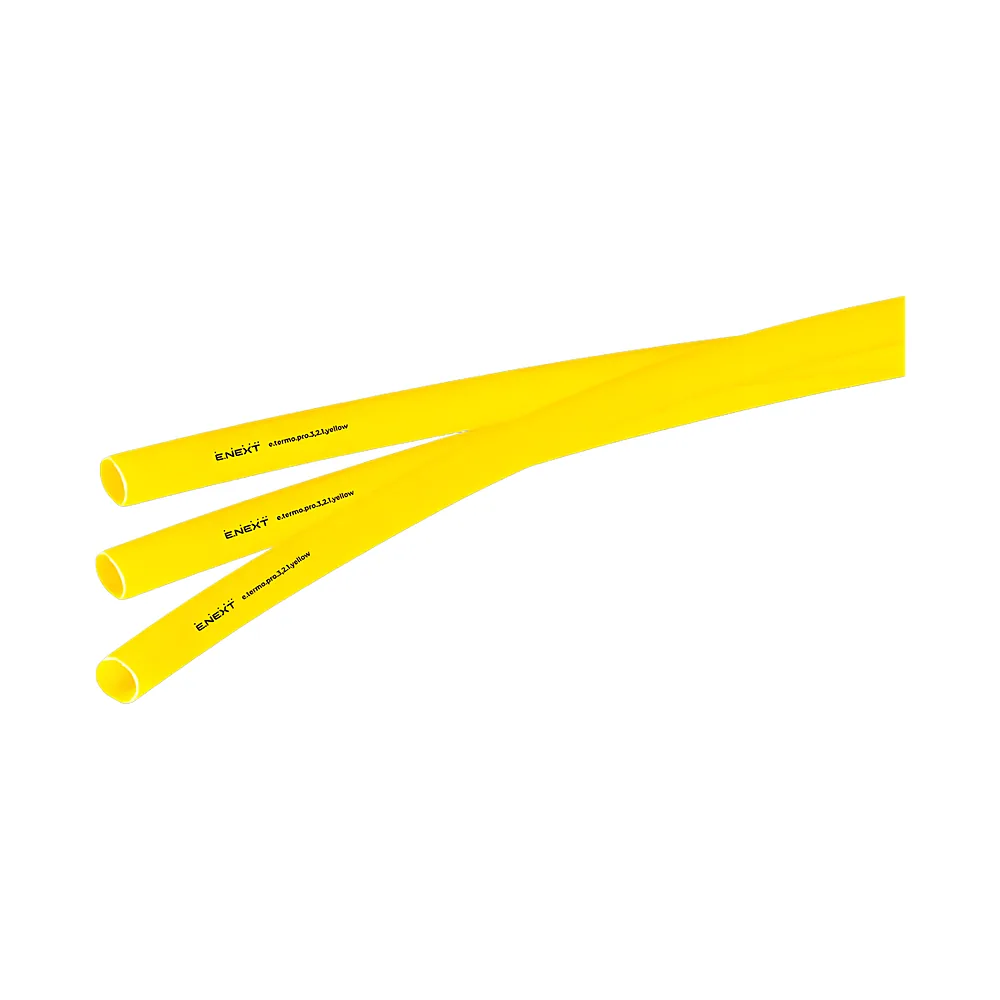 Термоусаджувальна трубка з клейовим шаром e.termo.pro.3,2.1.yellow 3,2/1 1 м жовта E.NEXT p092002