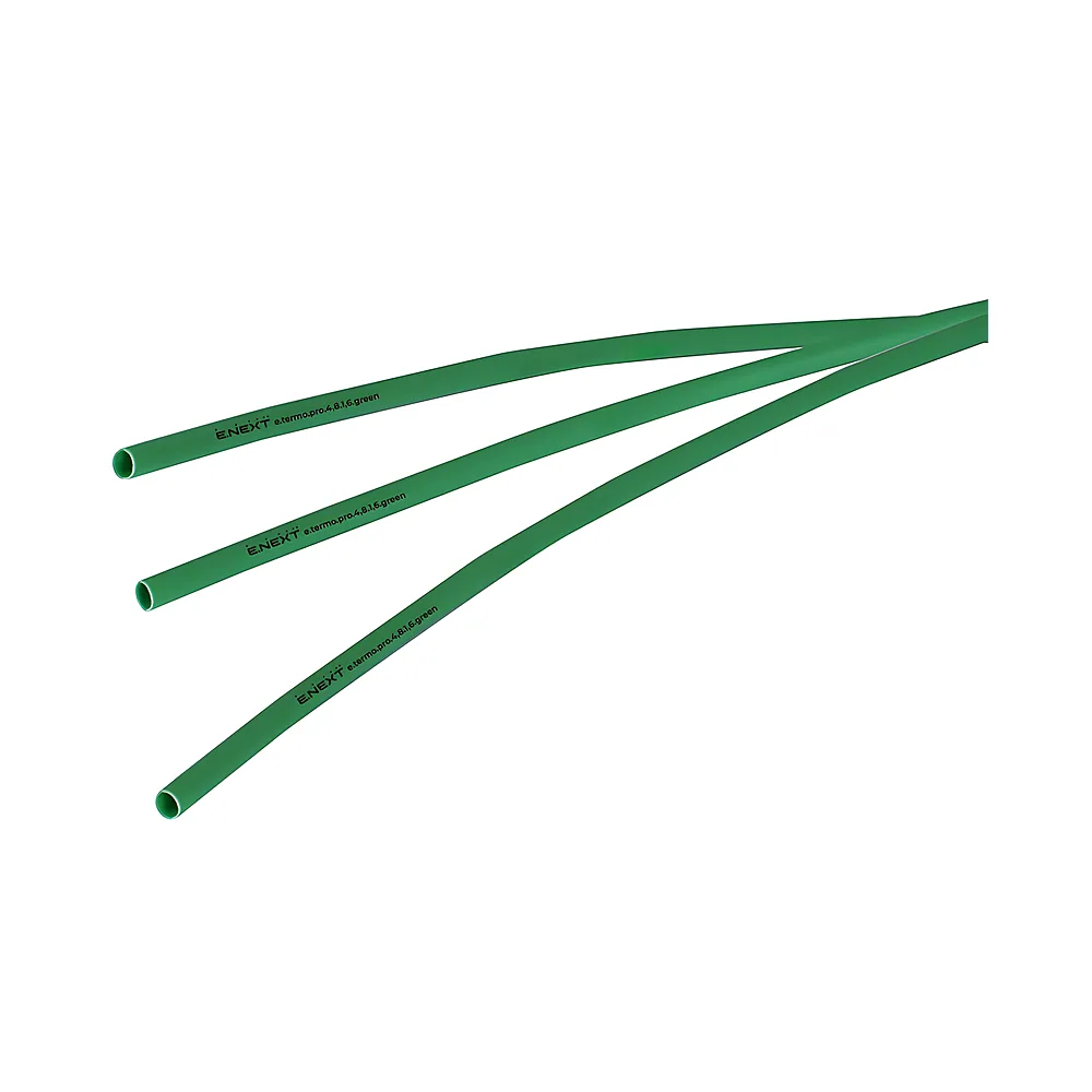 Термоусаджувальна трубка з клейовим шаром e.termo.pro.4,8.1,6.green 4,8/1,6 1 м зелена E.NEXT p092009