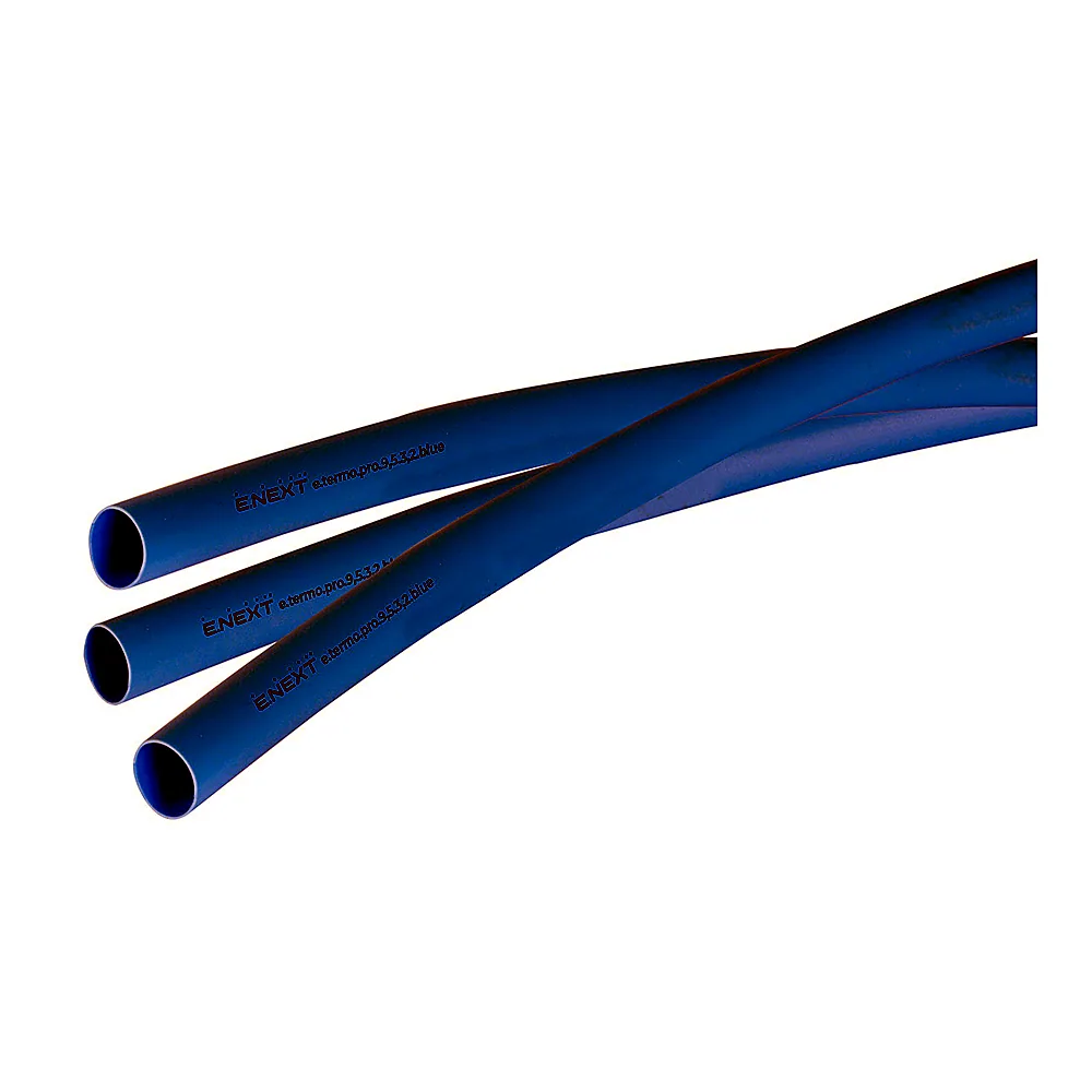 Термоусаджувальна трубка з клейовим шаром e.termo.pro.9,5.3,2.blue, 9,5/3,2, 1м, синя