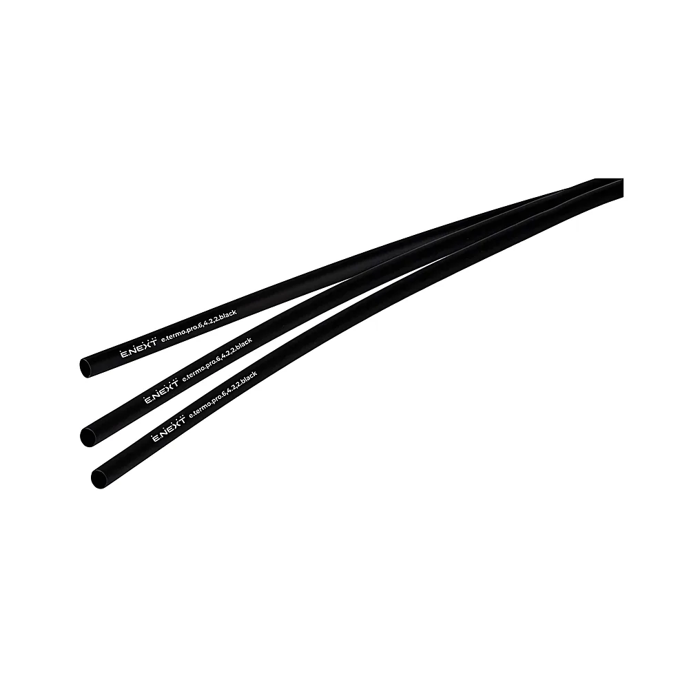 Термоусаджувальна трубка e.termo.pro.6,4.2,2.black 6,4/2,2 мм 1 м чорна E.NEXT p092018