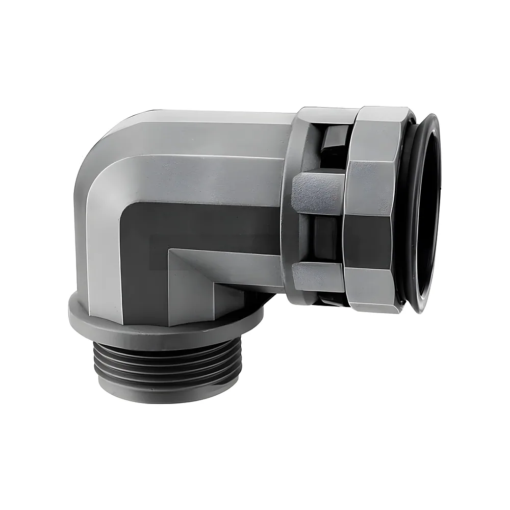 Муфта 90 ° труба-коробка DN12 мм М20х1,5 поліамід чорна DKC PAN12M20N
