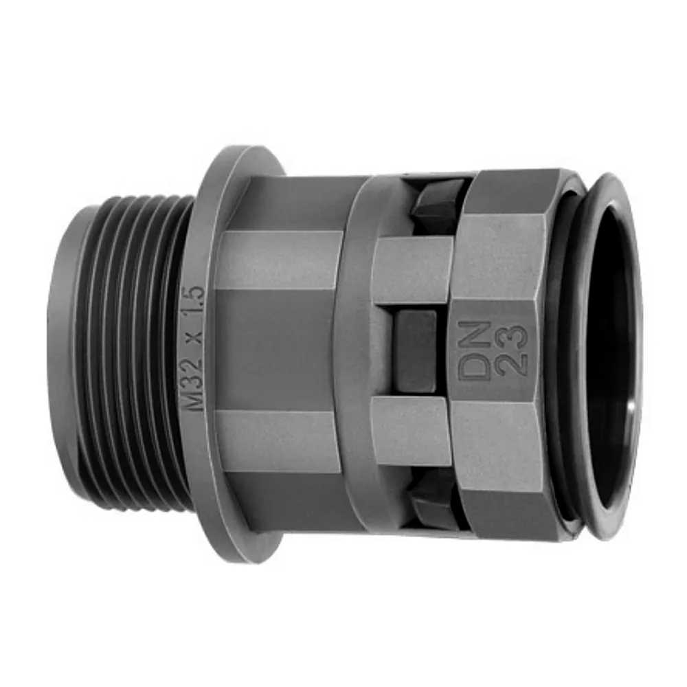Муфта DKC труба-коробка DN36мм M40x1,5 поліамід чорний PAM36M40N