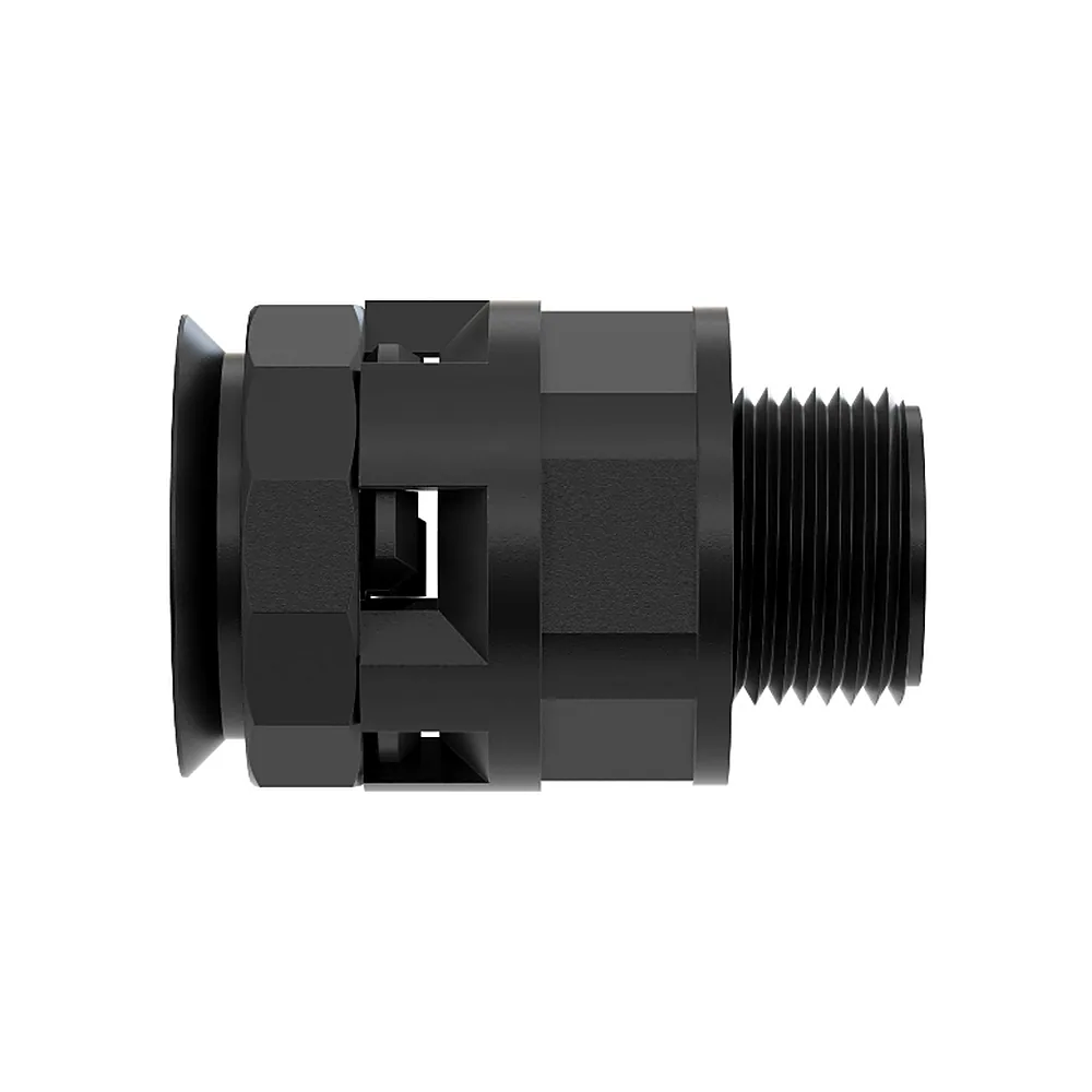 Муфта труба-коробка DKC DN17 M20х1,5 поліамід чорний PAM17M20N