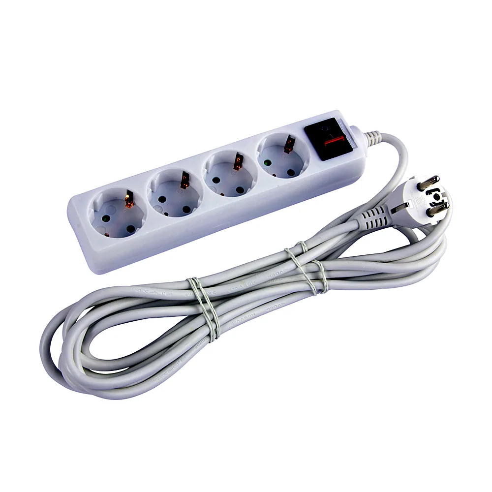 Подовжувач E.NEXT e.es.4.5.z.s.b 4 гнізда 5 м з з/к з вимикачем baby protect s042014