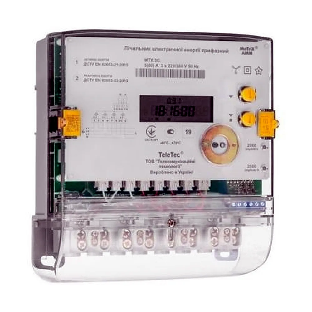 Лічильник TeleTec MTX 3G20.DD.3Z3-LD4 3ф трансформаторного включення 00159144